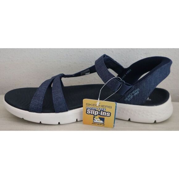 Skechers 141481 Women's Sz 12 Navy Go Walk Flex Hands Free Slip-In Sandals - Picture 6 of 13